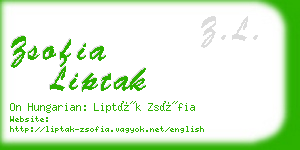 zsofia liptak business card